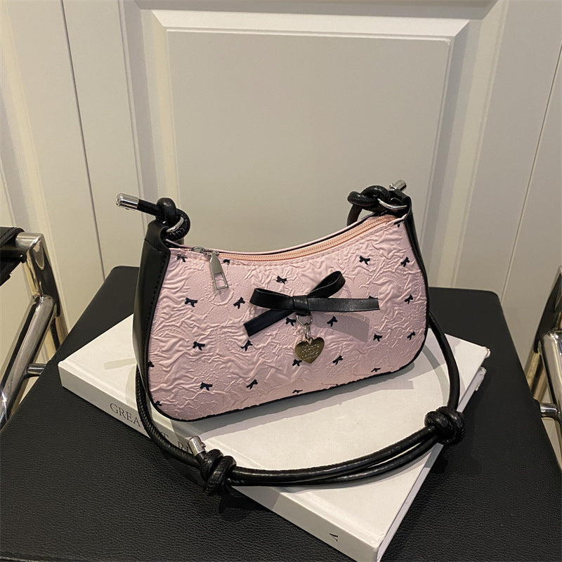 Charming Bow Detail Quilted Handbag Kalsten