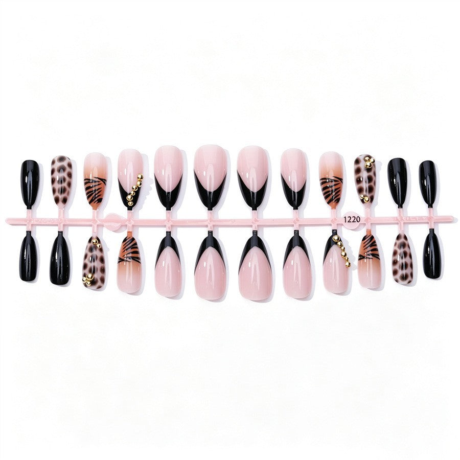 Art nail set with elegant animal and glitter patterns Kalsten