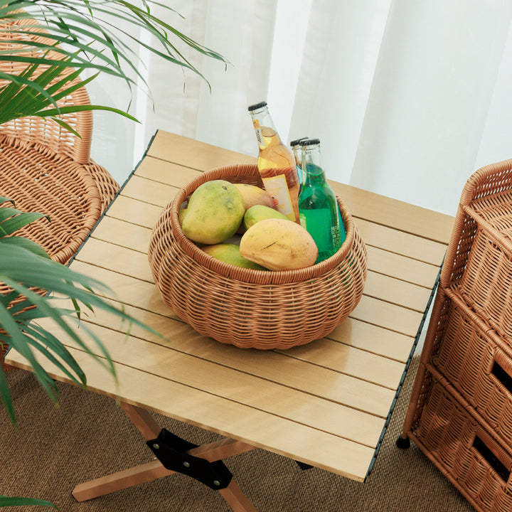 Handcrafted Natural Fiber Storage Container Kalsten
