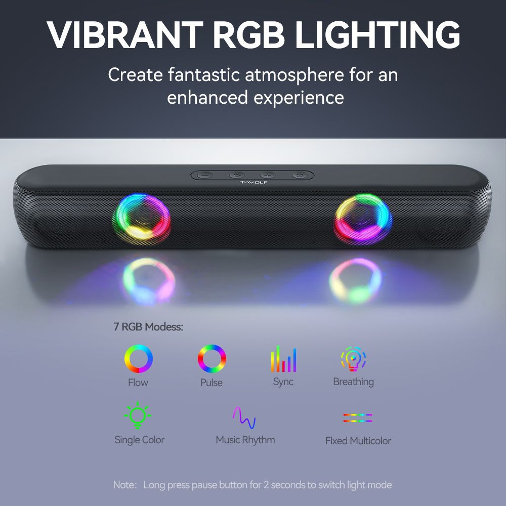 Bluetooth Speaker with RGB Lighting Kalsten