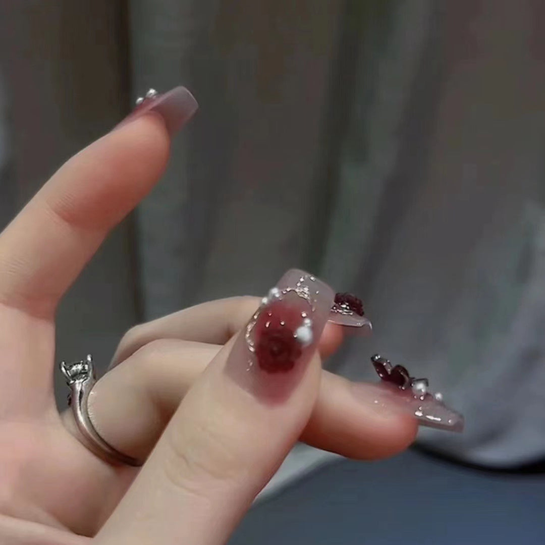 Floral Decorative Press-On Nails