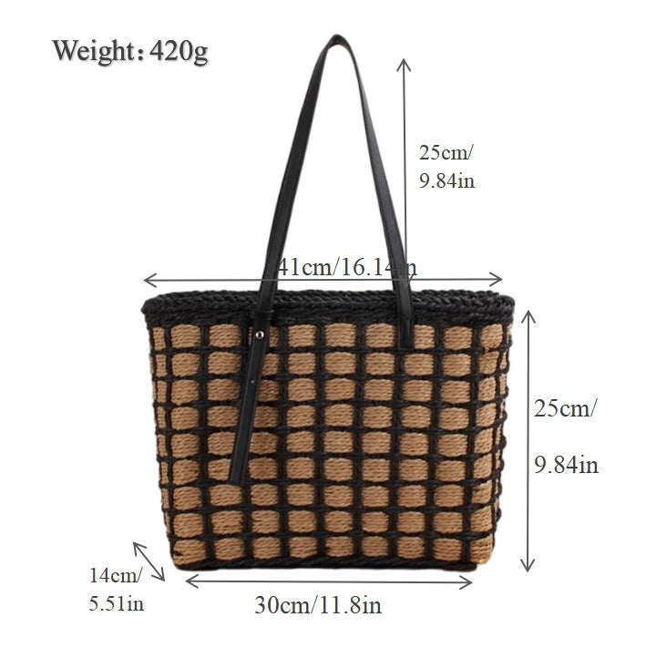Spacious handbag with woven design Kalsten