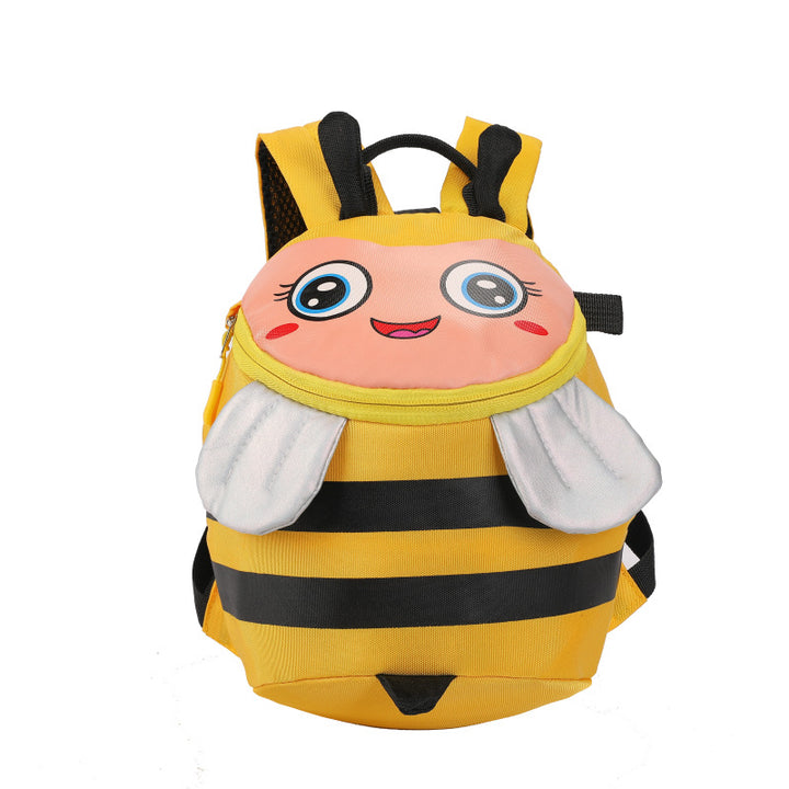Plush backpack with bee motif and practical compartments Kalsten