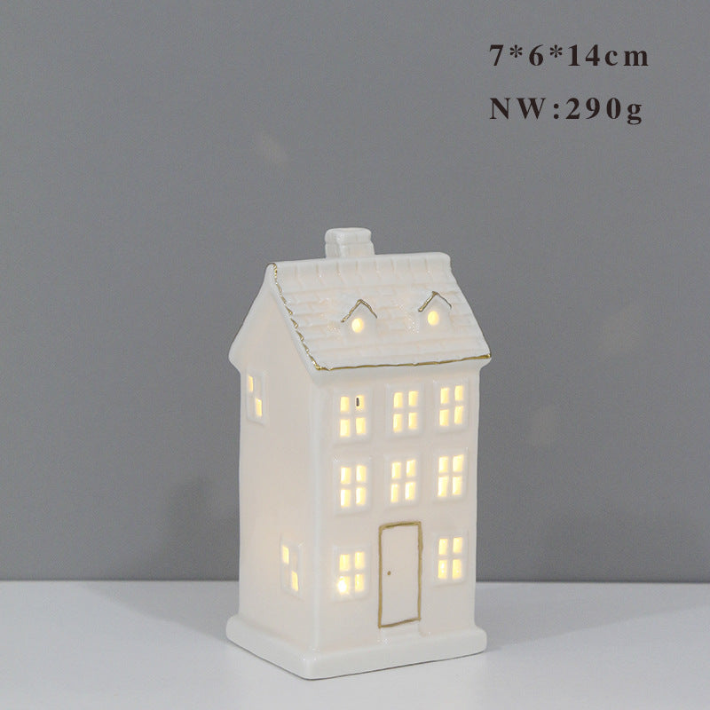 Decorative Ceramic House Lantern Kalsten