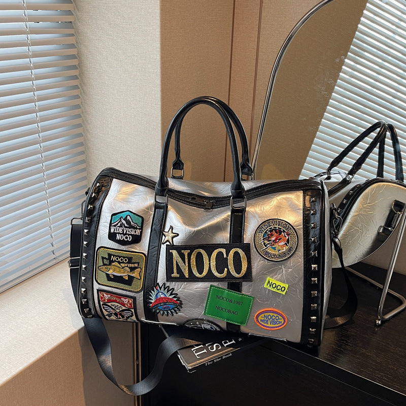 Fashionable Patchwork Gym Duffle Bag