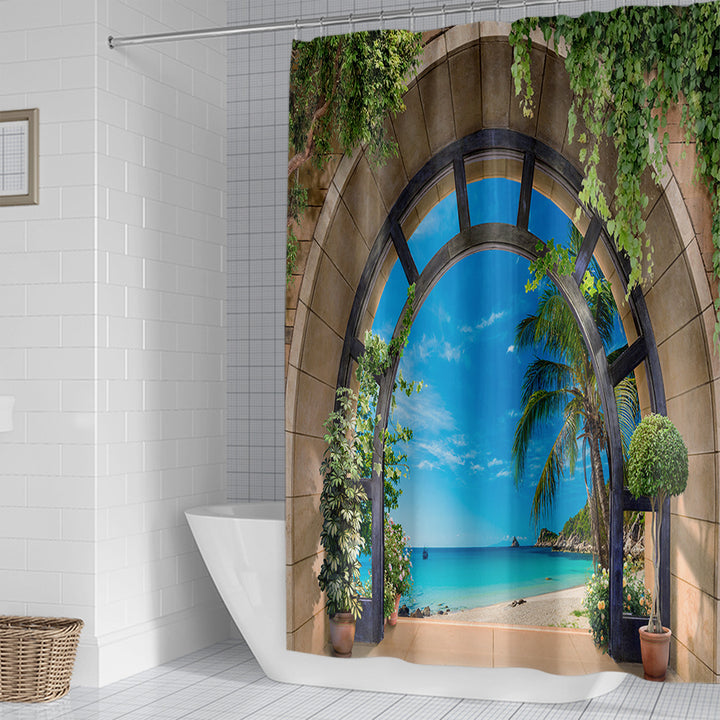 Coastal Escape Shower Curtain Kalsten