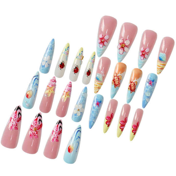 Artistic Ocean-Inspired Nail Art Enhancements Kalsten