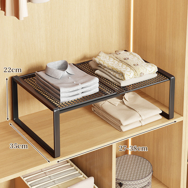 Adjustable Metal Closet Shelf Riser Organizer