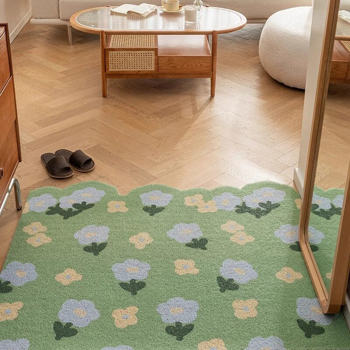 Floral Patterned Decorative Area Mat