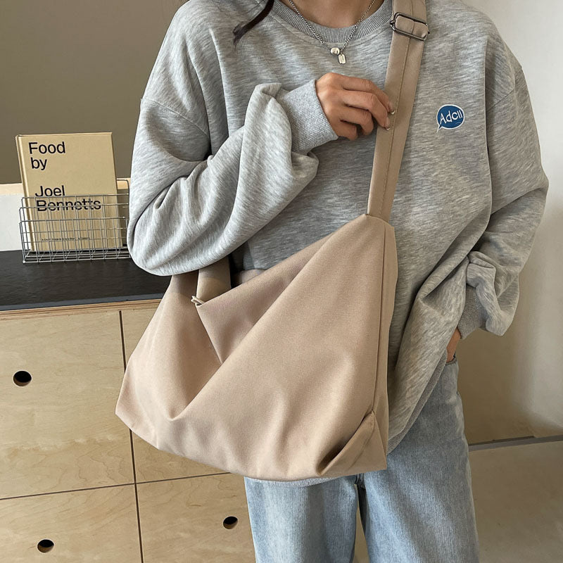 Contoured Soft Fabric Shoulder Bag Kalsten
