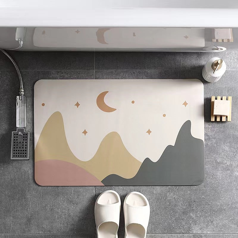Abstract Landscape Bath Mat Kalsten