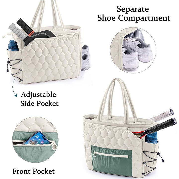 Quilted Multi-Compartment Sports Tote Bag Kalsten