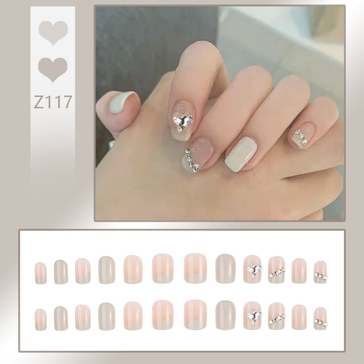 Rhinestone Accented Press-On Nail Set