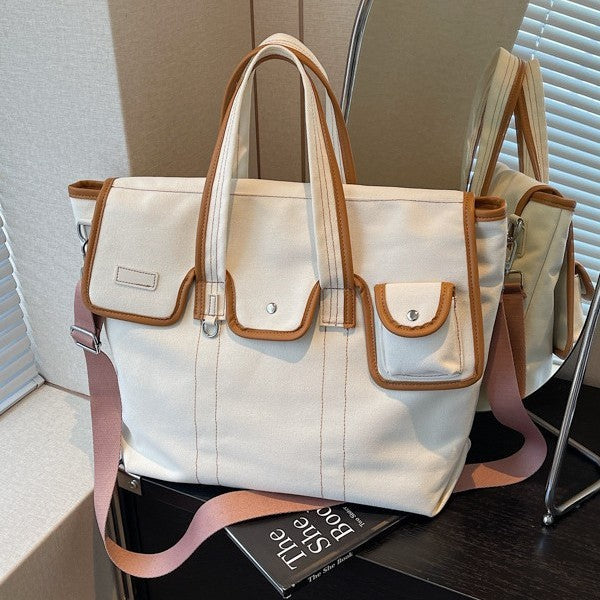 Multi-Compartment Utility Tote Bag