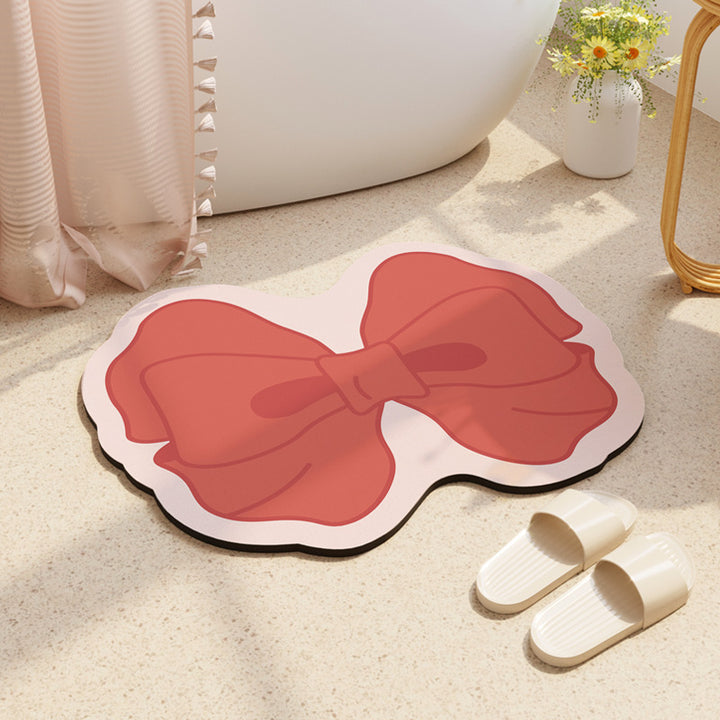 Decorative Bow-Shaped Bathroom Mat Kalsten