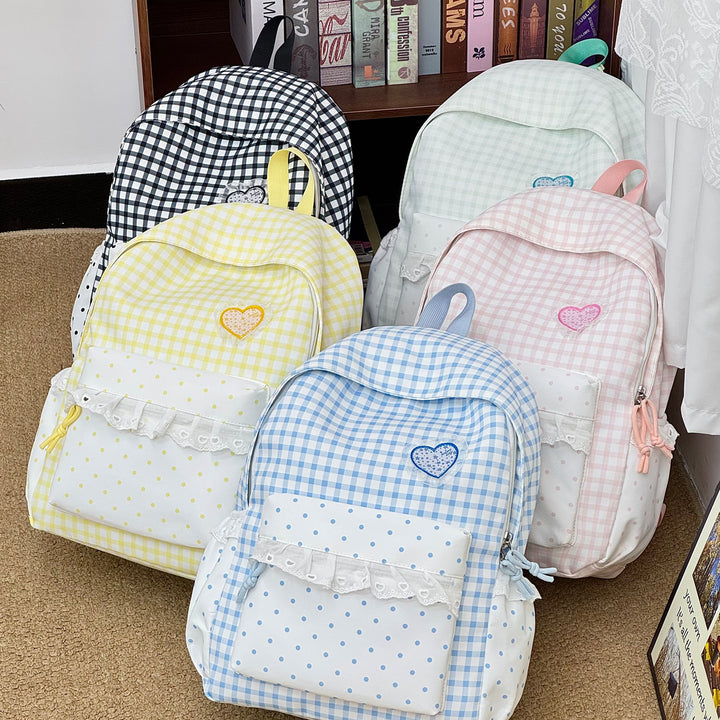 Stylish Checked Backpack Kalsten