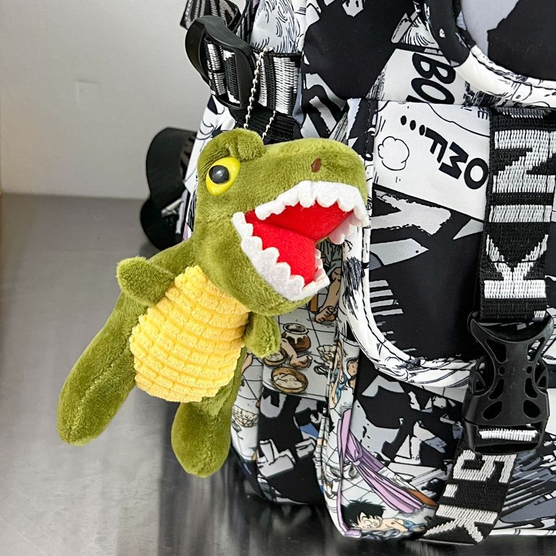 Backpack in Comic Design with Soft Plush Pendant Kalsten