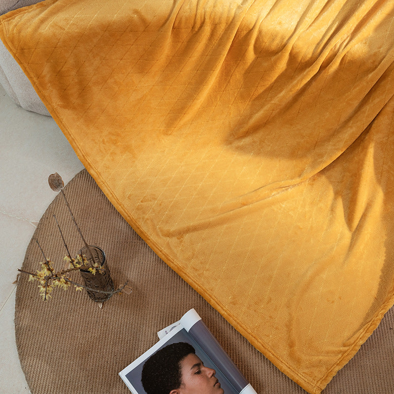 Ladies Soft and Luxurious Plush Blanket with Detailed Rib Structure Kalsten