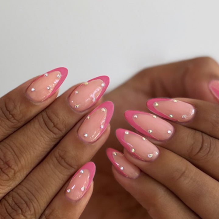 Artificial nail set with elegant tips and sparkling accents Kalsten