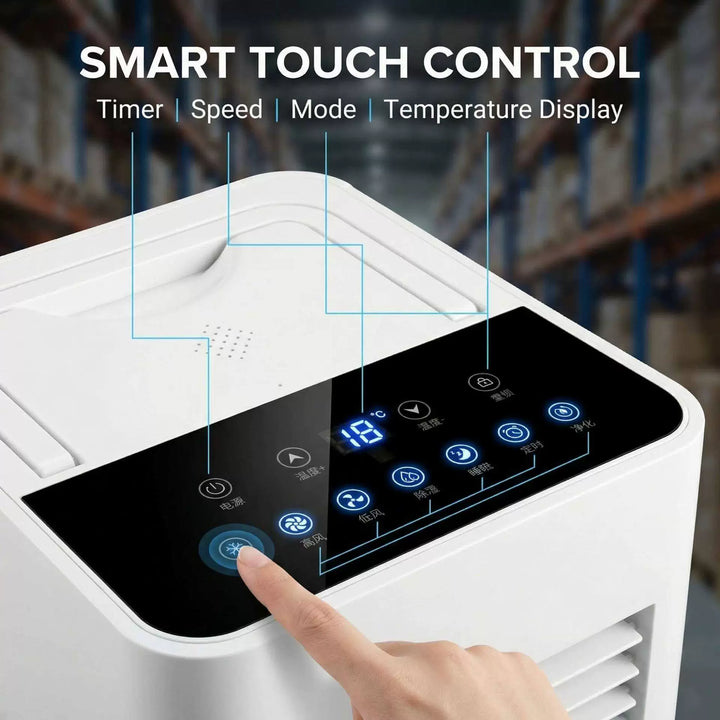 Unisex One Size rapid-cool compact portable climate cooler with digital touch controls and directed air outlets Kalsten