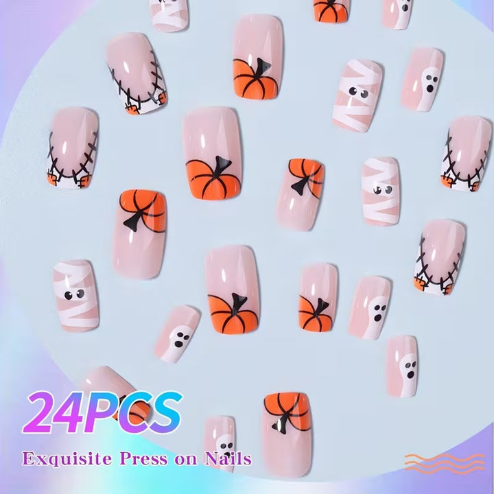 Festive Halloween Press-On Nail Art Set Kalsten