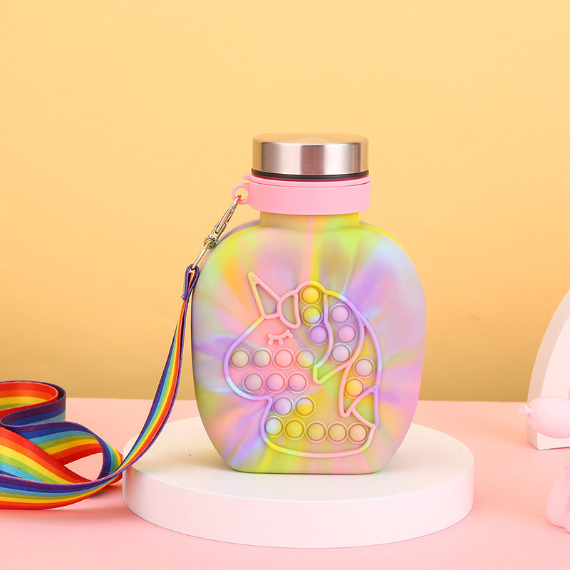 Unisex water bottle with cute unicorn design Kalsten