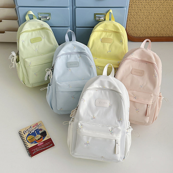 Embroidered Floral Detail Casual Backpack Kalsten