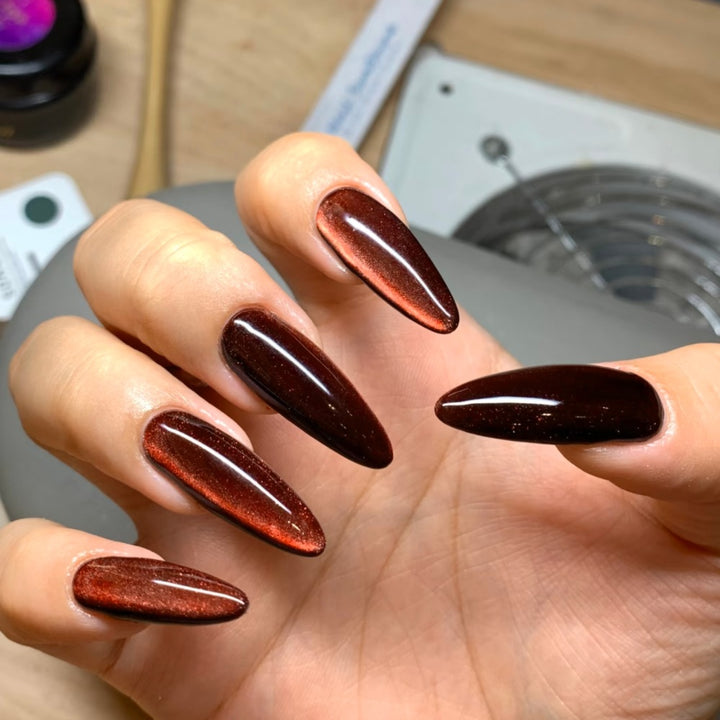 Premium Glossy Cat-Eye Press-On Nails Kalsten