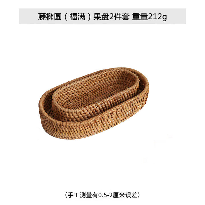 Women's oval decorative basket made of woven natural material Kalsten