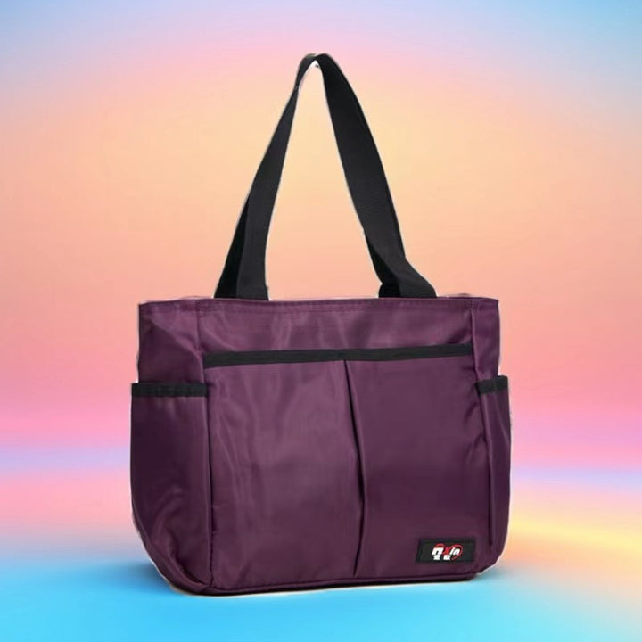 Stylish Striped Multi-Pocket Tote Bag Kalsten