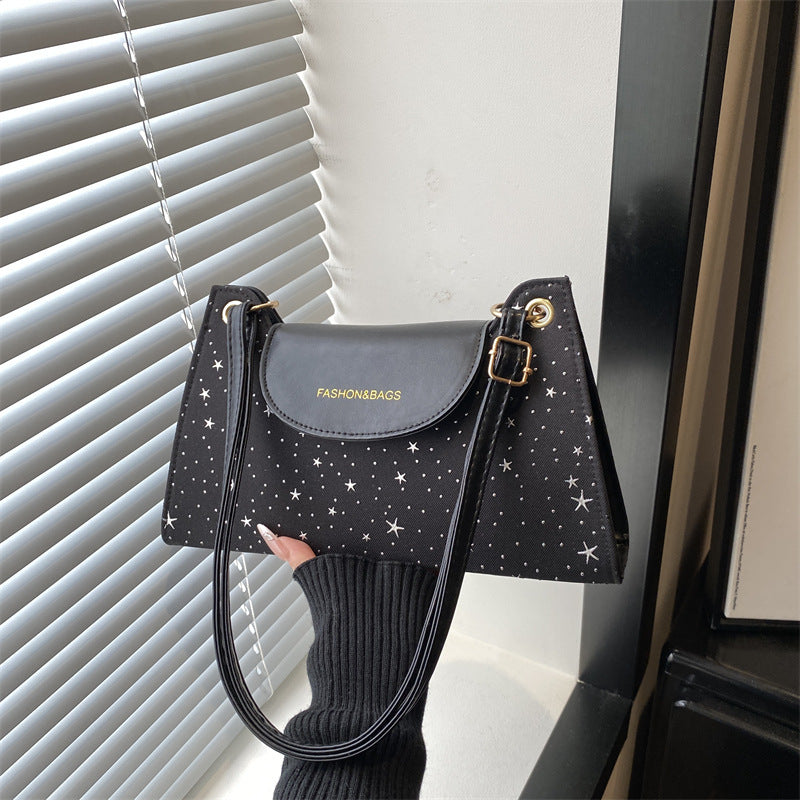 Elegant Star-Embellished Crossbody Handbag