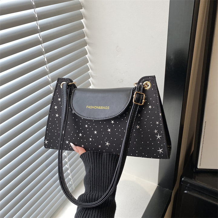 Elegant Star-Embellished Crossbody Handbag