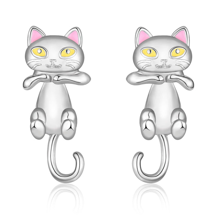 Playful Cat Dangle Earrings Kalsten