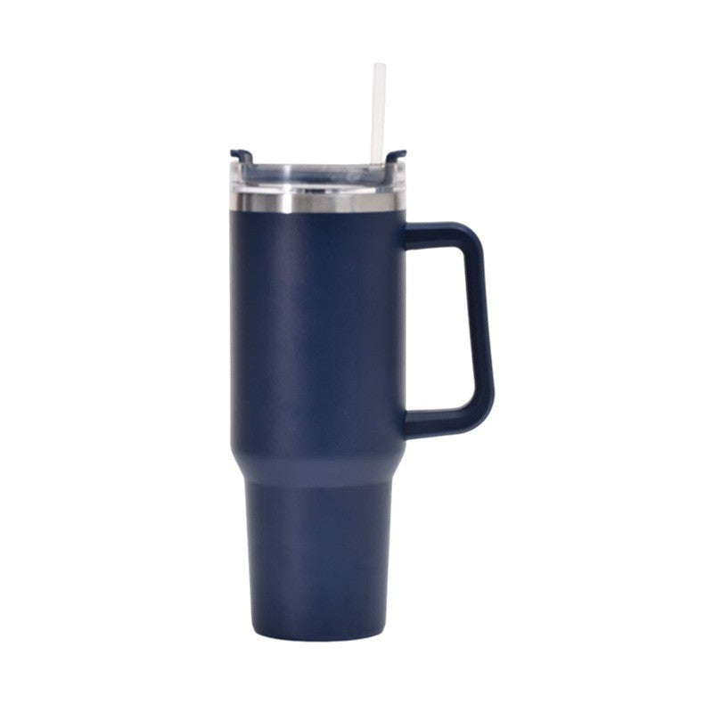 Women's insulated cup with straw and ergonomic handle Kalsten