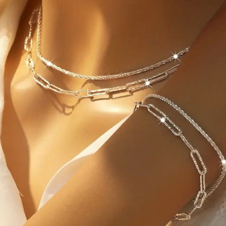 Layered Chain Link Necklace Kalsten