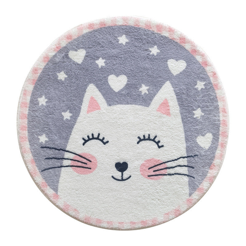 Rabbit-Themed Round Area Rug Kalsten