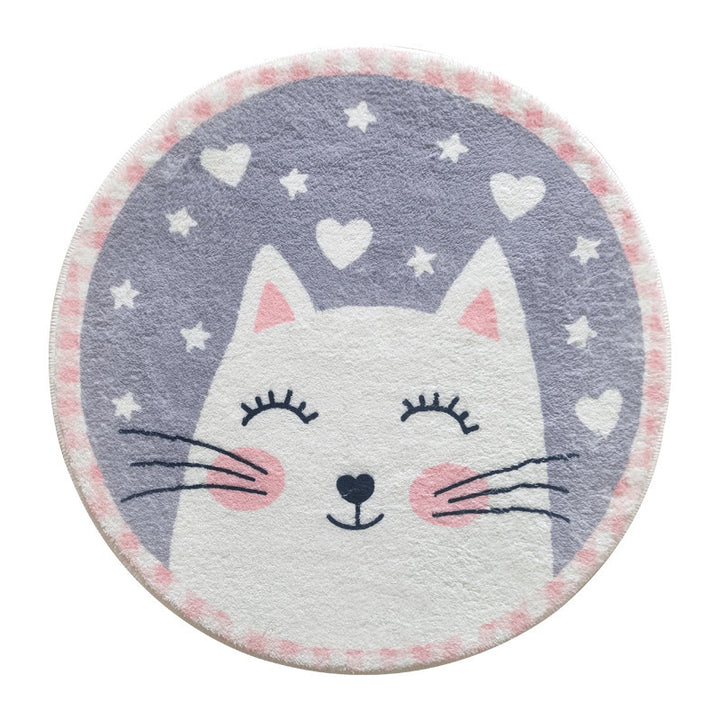 Rabbit-Themed Round Area Rug Kalsten