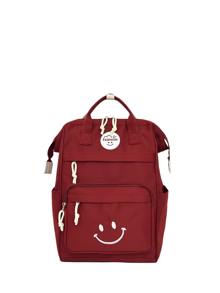 Trendy Multi-Pocket Smiley Face Backpack Kalsten