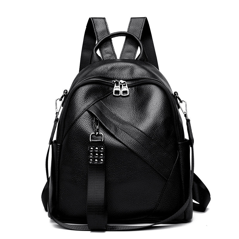 Vintage-Inspired Textured Leather Backpack Kalsten