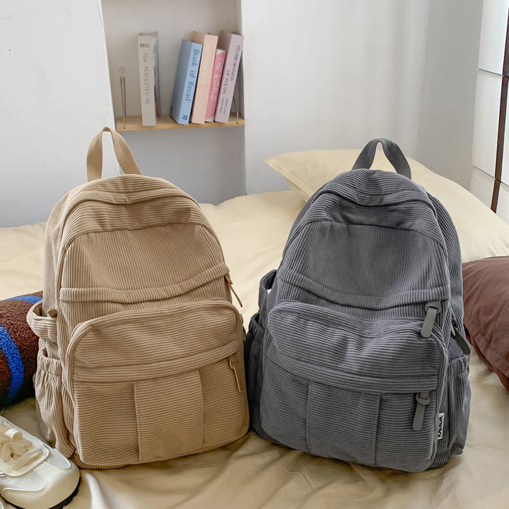 Textured Multi-Pocket Backpack Kalsten