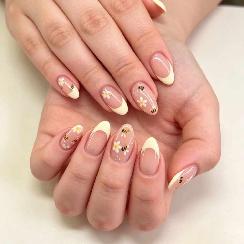 Elegant Floral Manicure