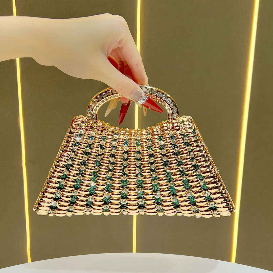 Rhinestone-Embellished Evening Handbag