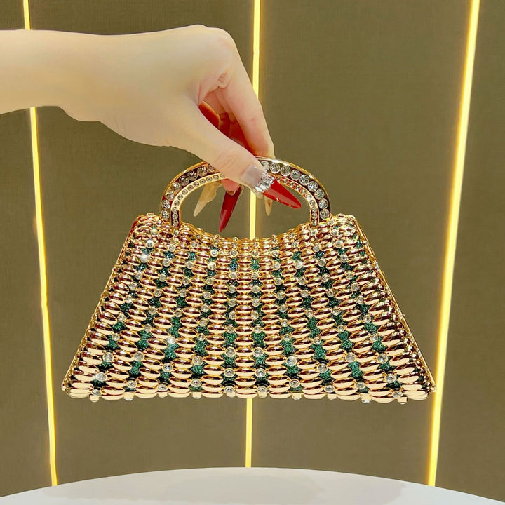 Rhinestone-Embellished Evening Handbag