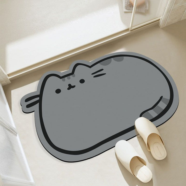 Cat-Themed Plush Bath Mat Kalsten