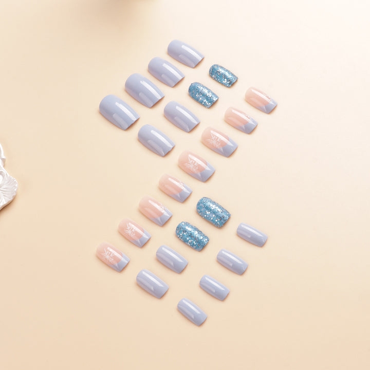 Artistic Snowflake-Embellished Nail Art Tips Kalsten