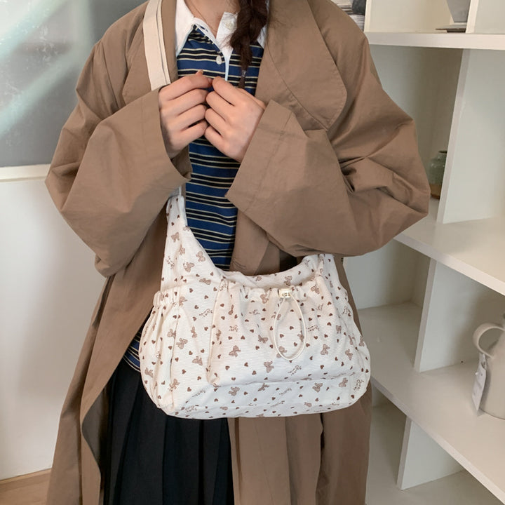 Casual Textured Shoulder Bag