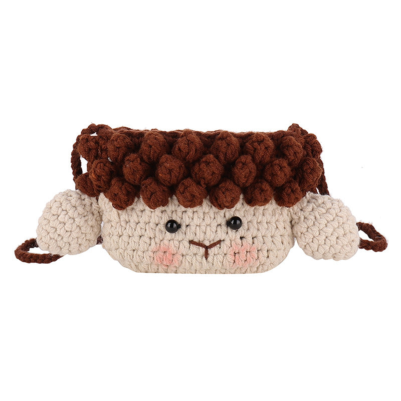 Cute Animal-Themed Crochet Crossbody Bag