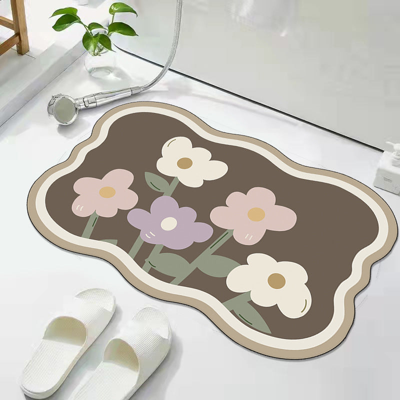 Floral Decorative Bath Mat Kalsten