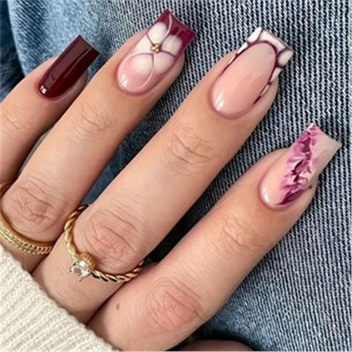 Artistic Press-On Nail Set with Premium Embellishments Kalsten