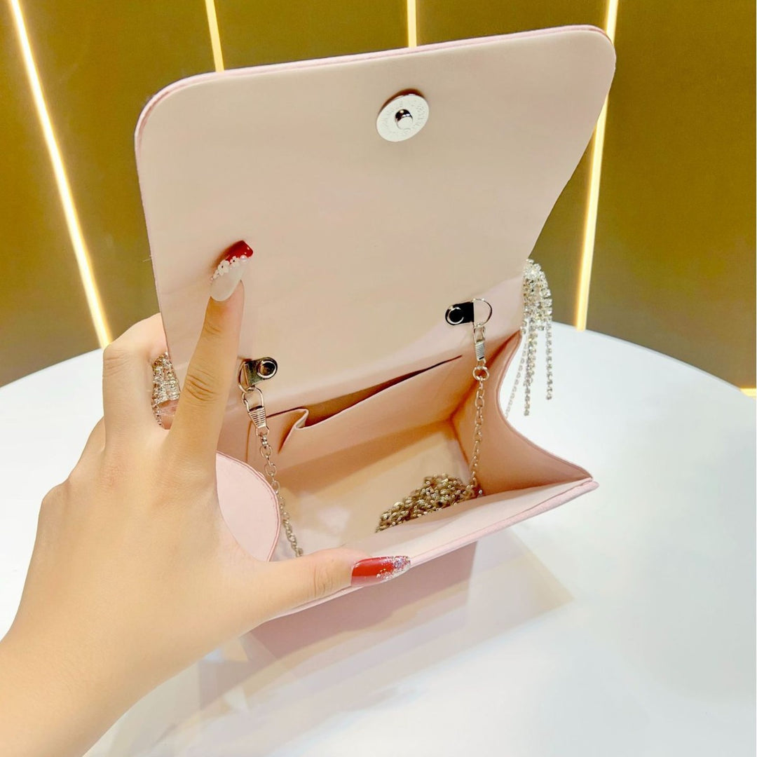 Crystal-Embellished Glam Clutch